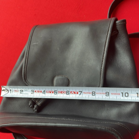 VINTAGE COACH BLACK LEATHER BACKPACK - Picture 13 of 13